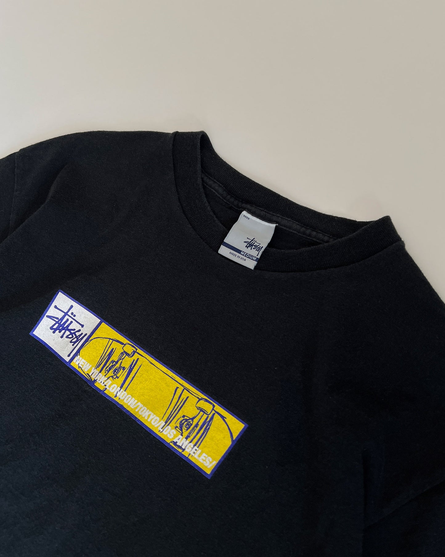 2000s Stüssy Black Skateboard T-Shirt