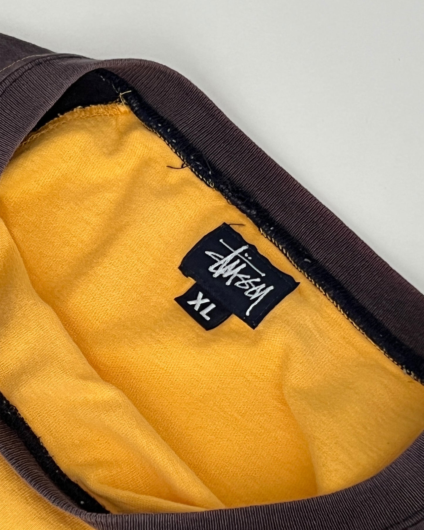 1990s Stüssy Yellow/Brown "21" T-Shirt