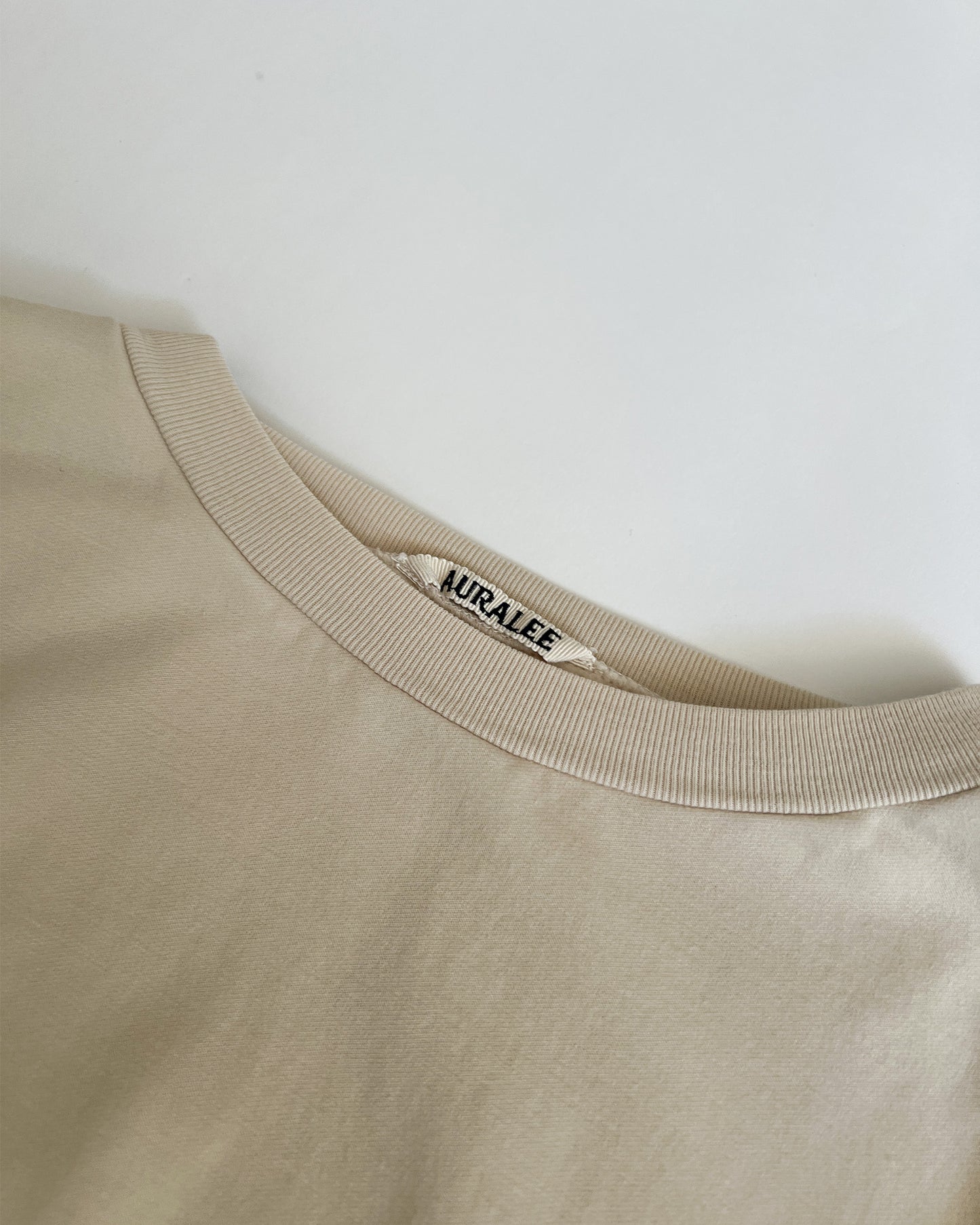 Auralee Yellow Elastic High Gauge Sweat Pullover