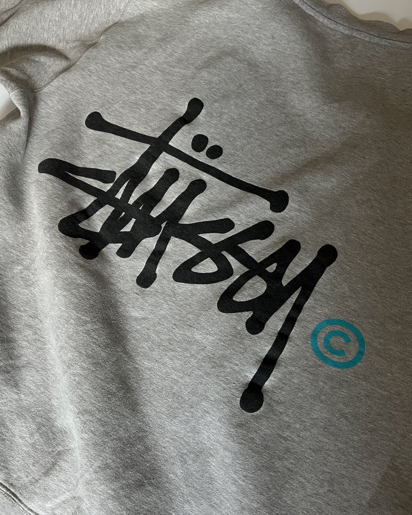 1990s Stüssy Grey Signature Sweatshirt