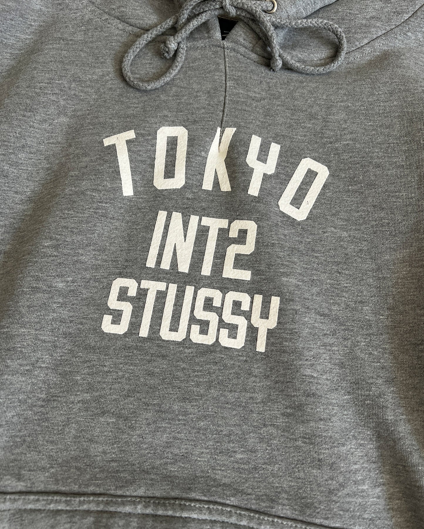 2000s Stüssy Grey "Tokyo INT2" Hoodie