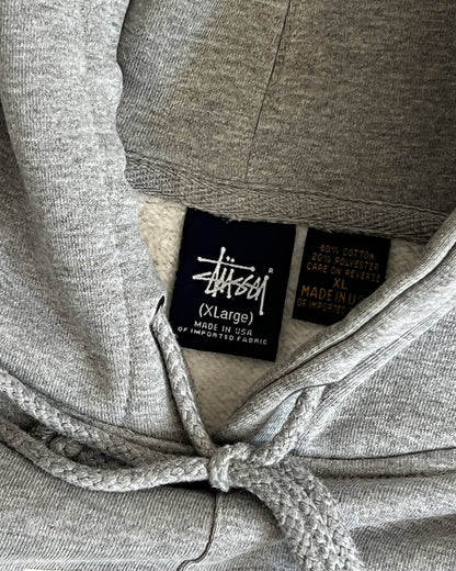 2000s Stüssy Grey "Tokyo INT2" Hoodie