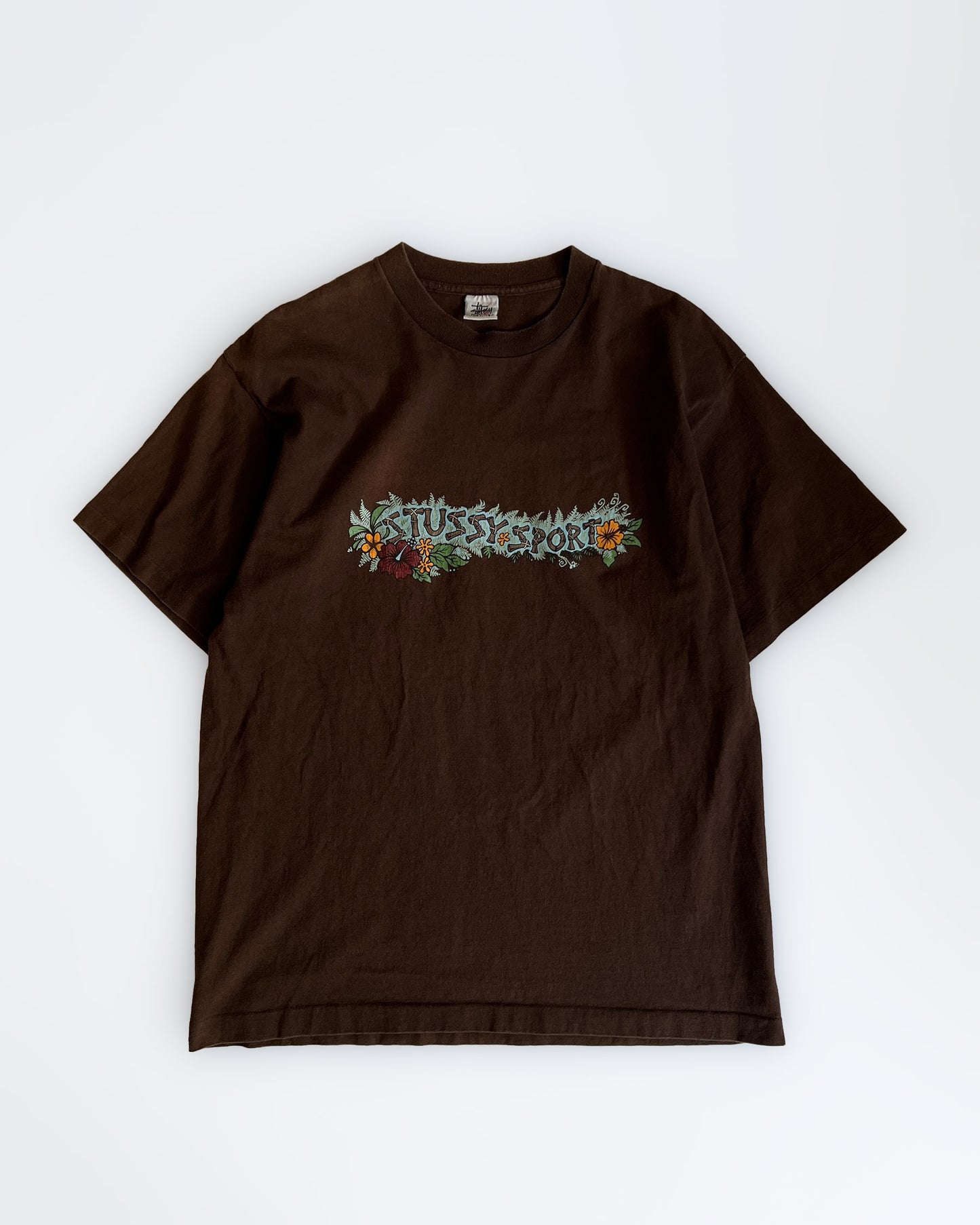 1990s Stüssy Brown "Stüssy Sport" T-Shirt