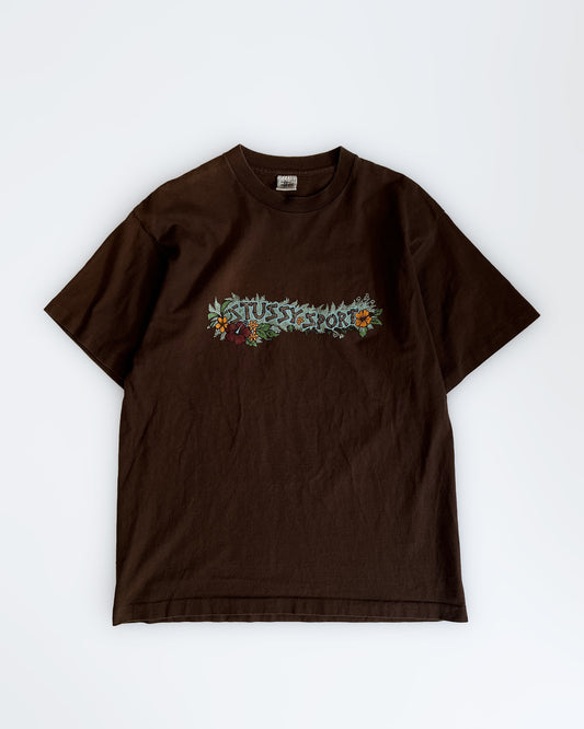 1990s Stüssy Brown "Stüssy Sport" T-Shirt