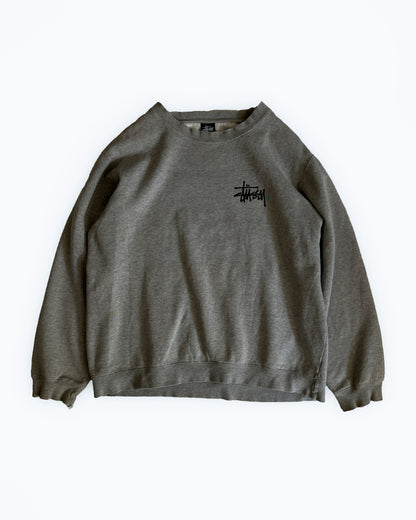 1990s Stüssy Grey Signature Sweatshirt