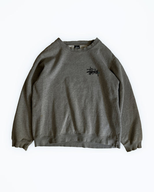 1990s Stüssy Grey Signature Sweatshirt