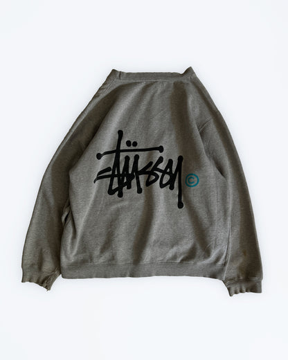 1990s Stüssy Grey Signature Sweatshirt