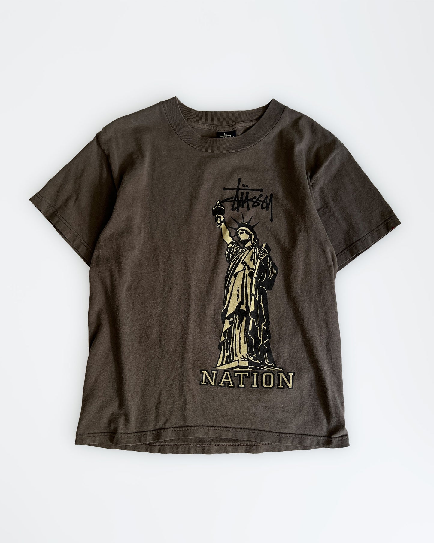 2000s Stüssy Brown "Nation" T-Shirt