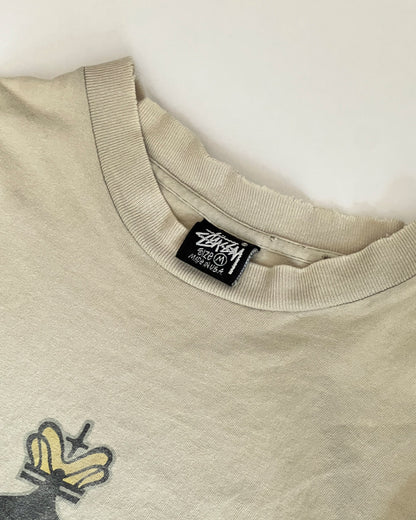 1990s Stüssy Beige "Stüssy Worldwide" T-Shirt