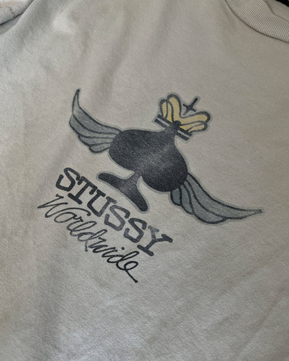 1990s Stüssy Beige "Stüssy Worldwide" T-Shirt