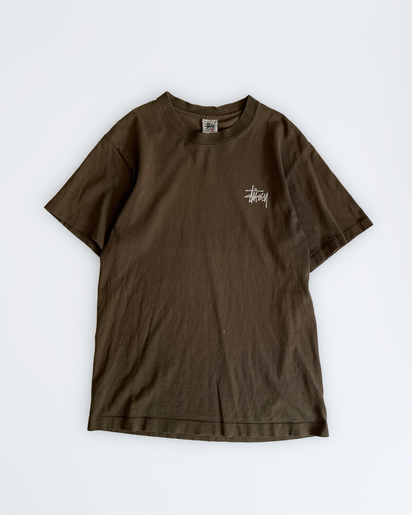 1990s Stüssy Olive "S" T-Shirt