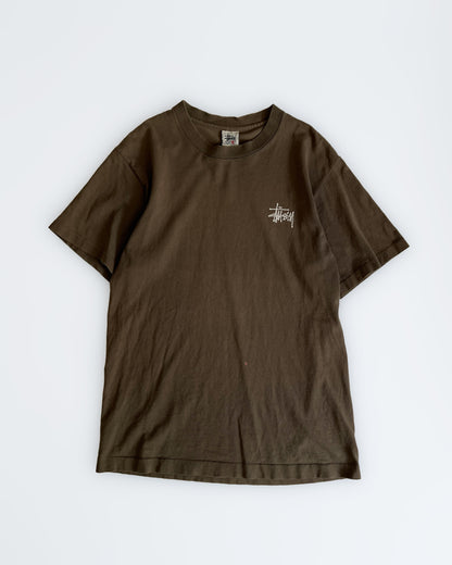 1990s Stüssy Olive "S" T-Shirt