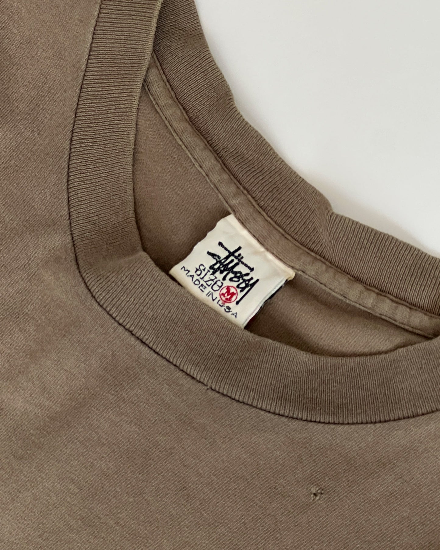 1990s Stüssy Olive "S" T-Shirt