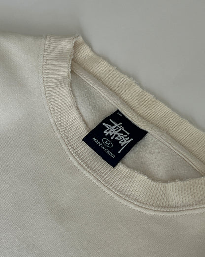 1990s Stüssy Ivory Ringer Sweatshirt