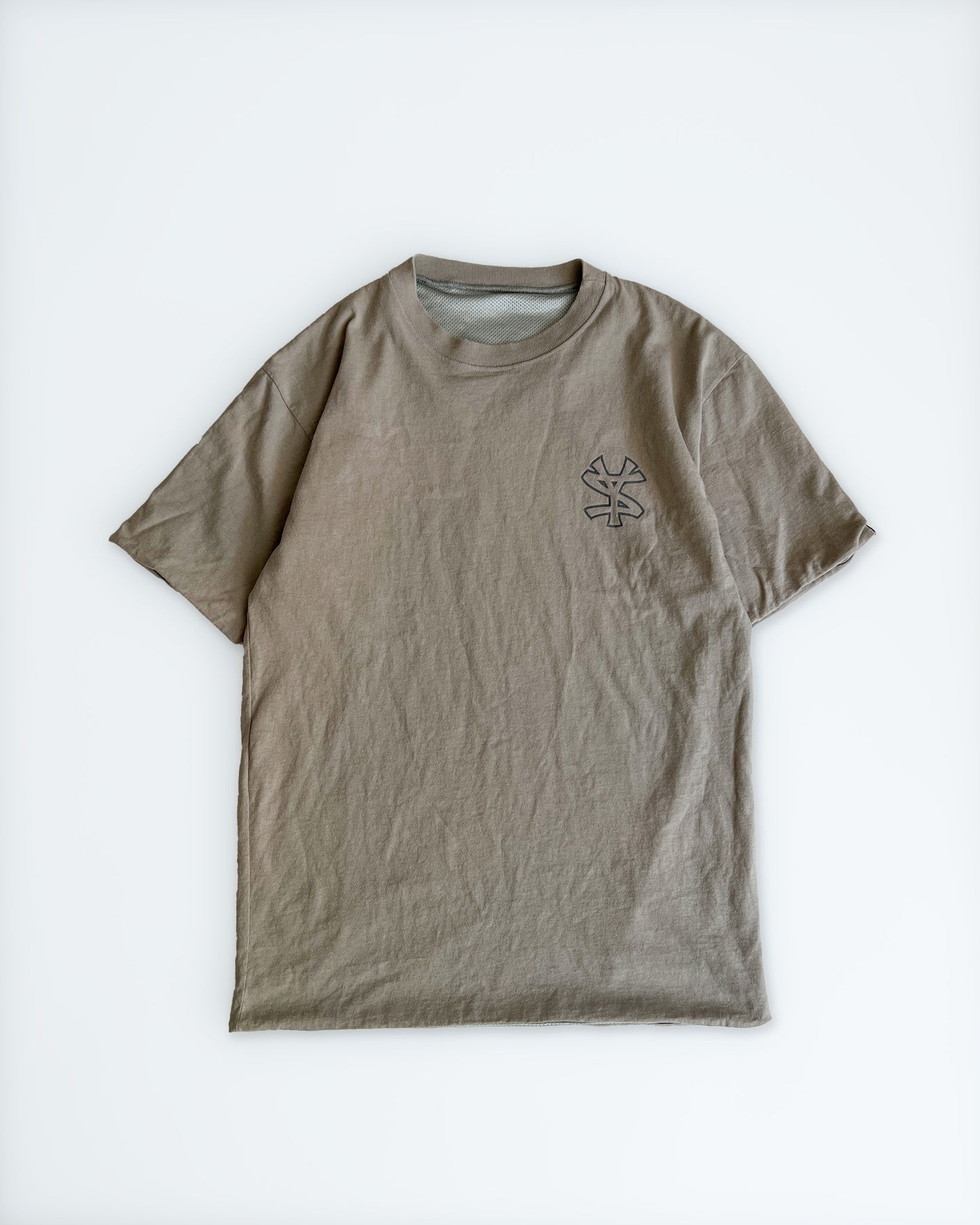 2000s Stüssy Beige/Grey "NY Yankees" Reversible T-Shirt