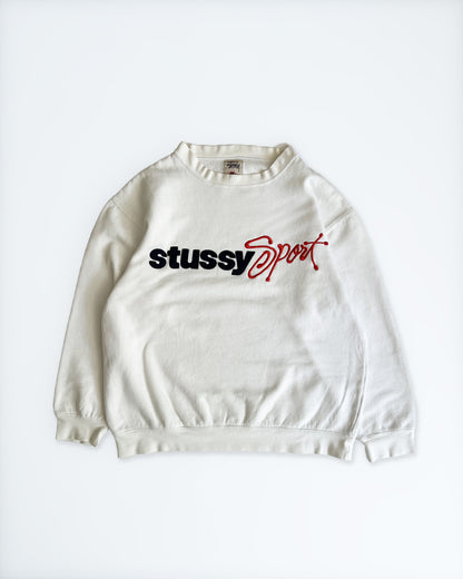 1990s Stüssy White "Stüssy Sport" Sweatshirt