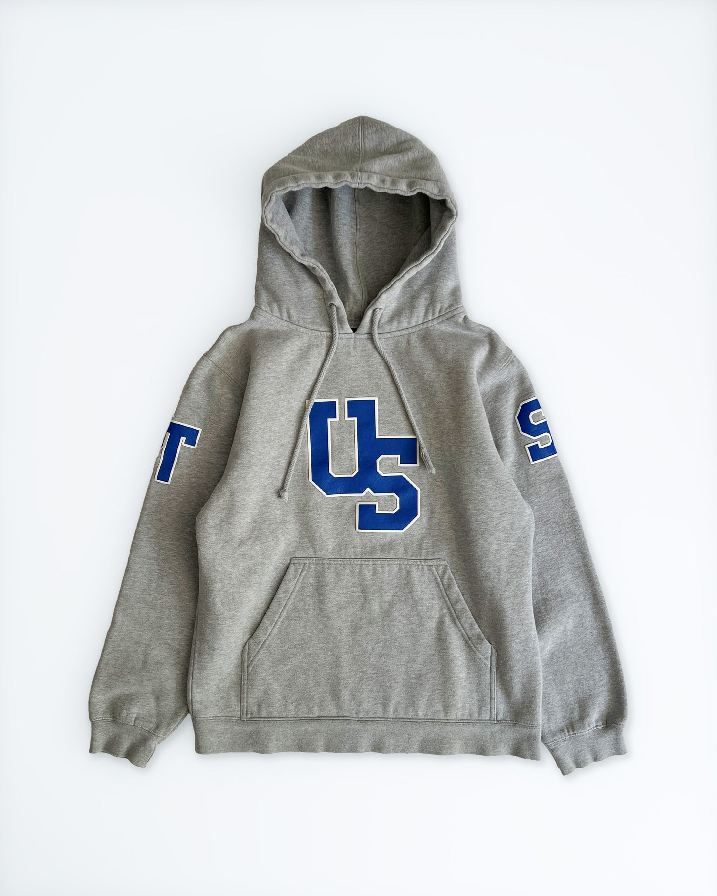 2000s Stüssy Grey/Blue Collegiate Hoodie