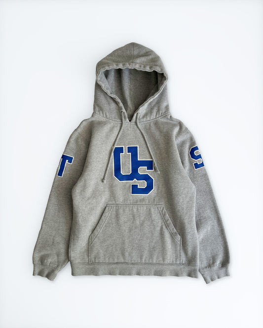 2000s Stüssy Grey/Blue Collegiate Hoodie