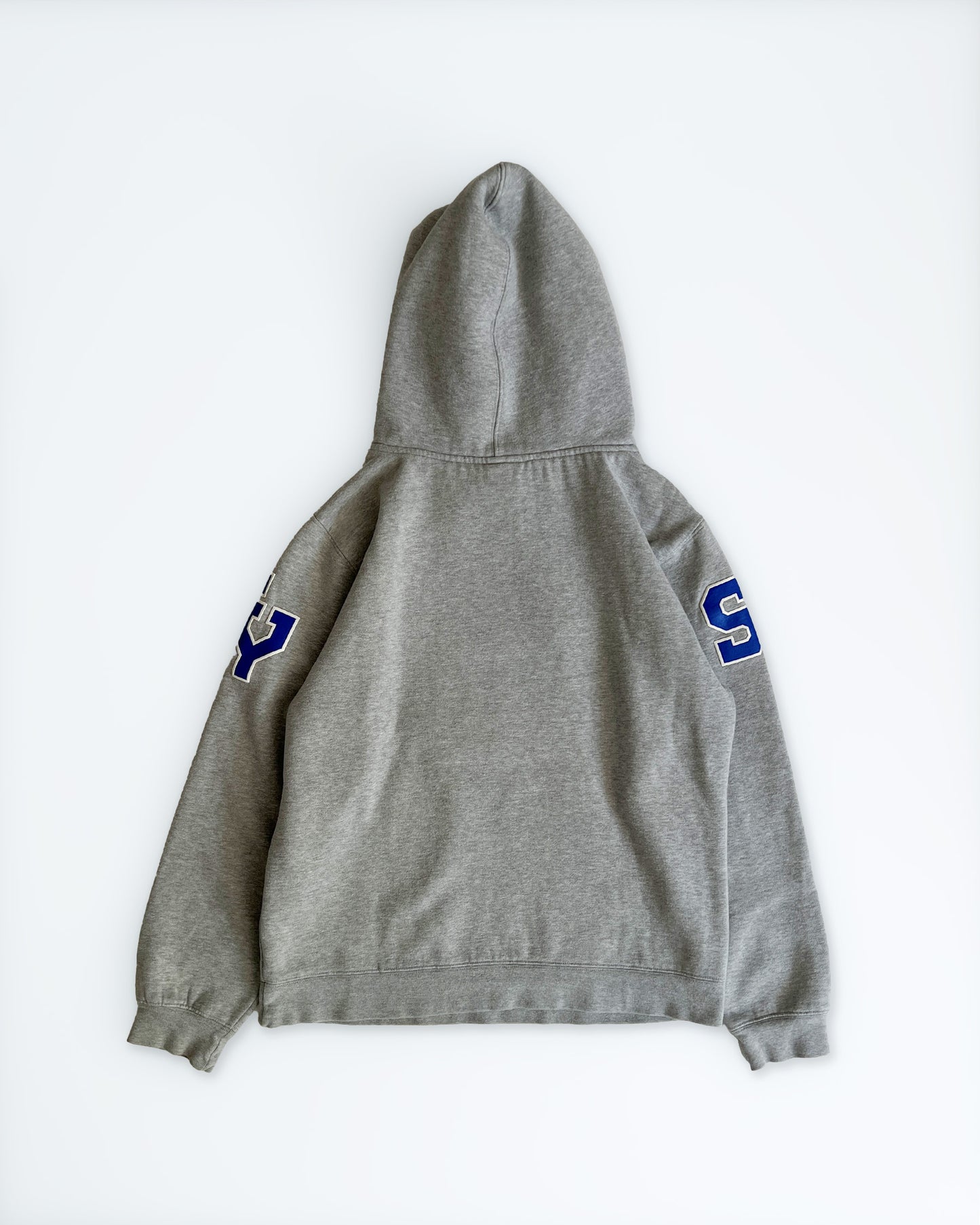 2000s Stüssy Grey/Blue Collegiate Hoodie