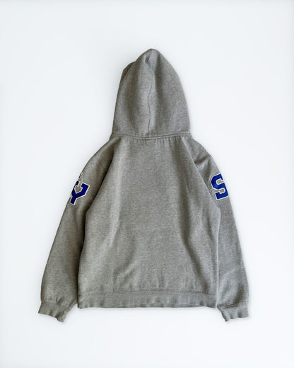 2000s Stüssy Grey/Blue Collegiate Hoodie