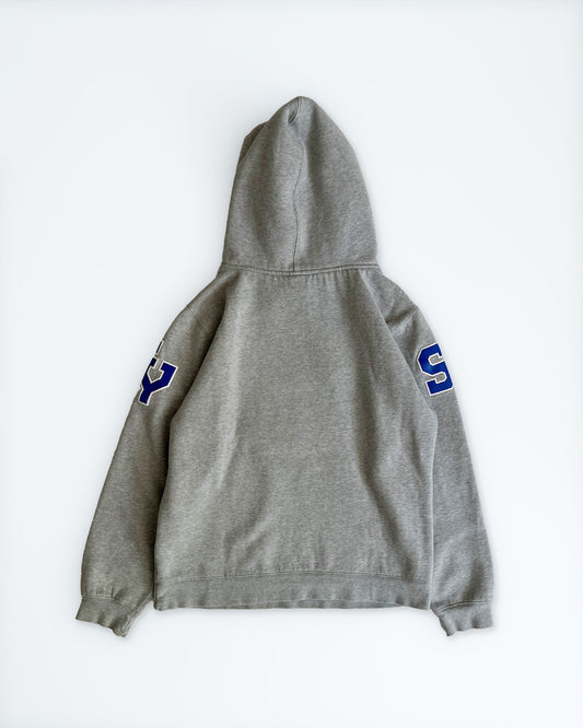2000s Stüssy Grey/Blue Collegiate Hoodie