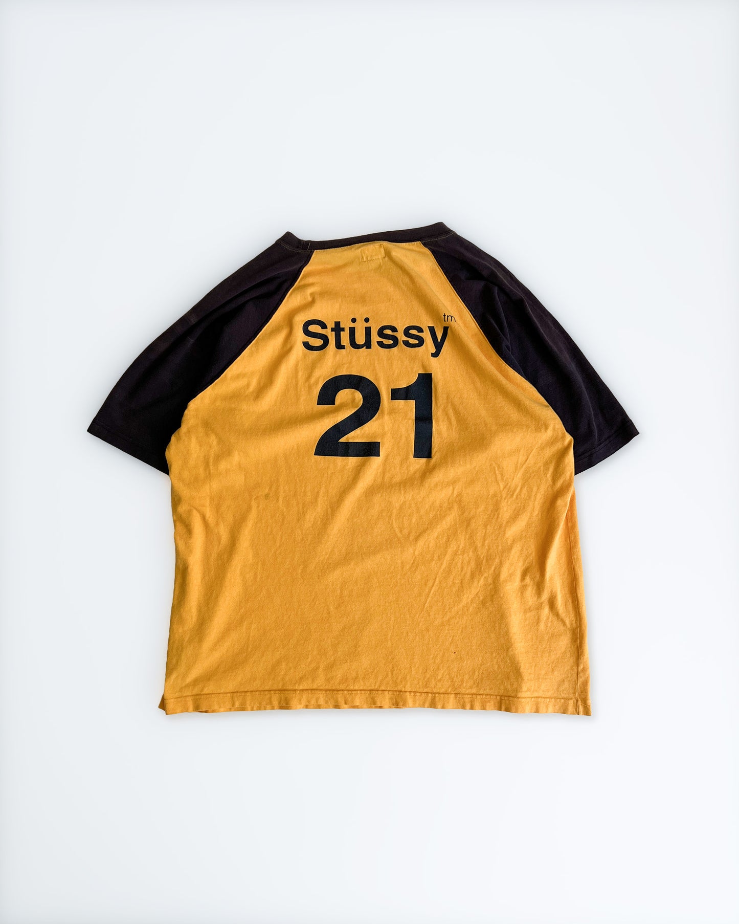1990s Stüssy Yellow/Brown "21" T-Shirt