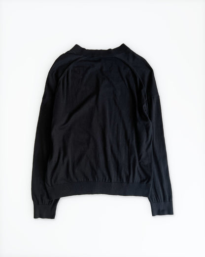 Auralee Black Superfine High Gauge Knit Cardigan