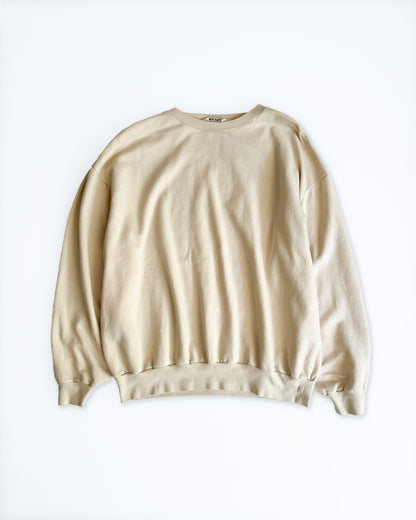 Auralee Yellow Elastic High Gauge Sweat Pullover