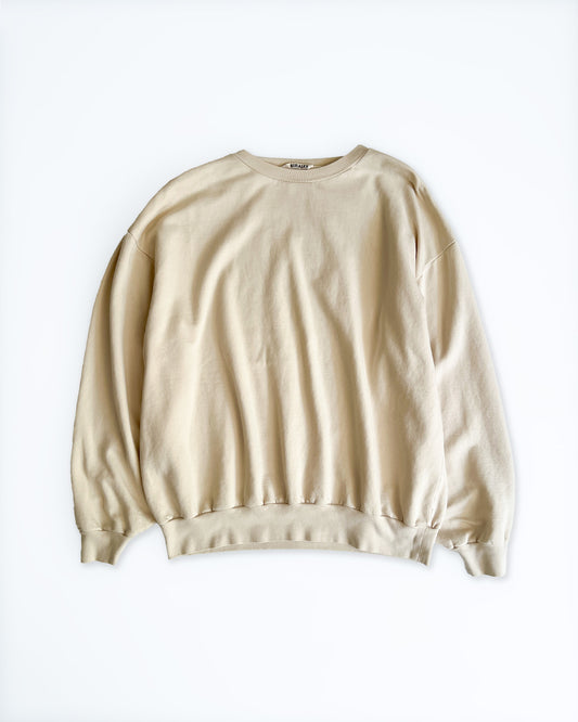 Auralee Yellow Elastic High Gauge Sweat Pullover